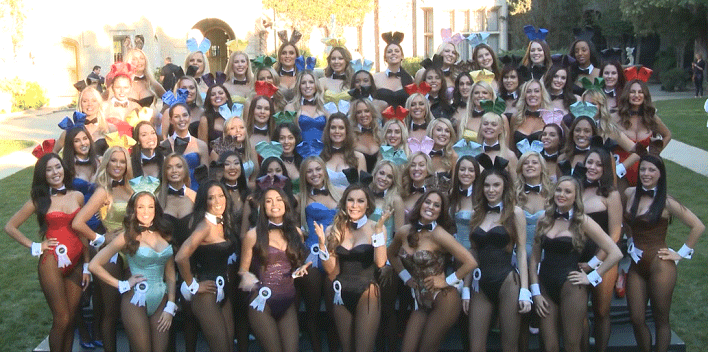 버스퍼레이드 하는 플레이보이 누나들