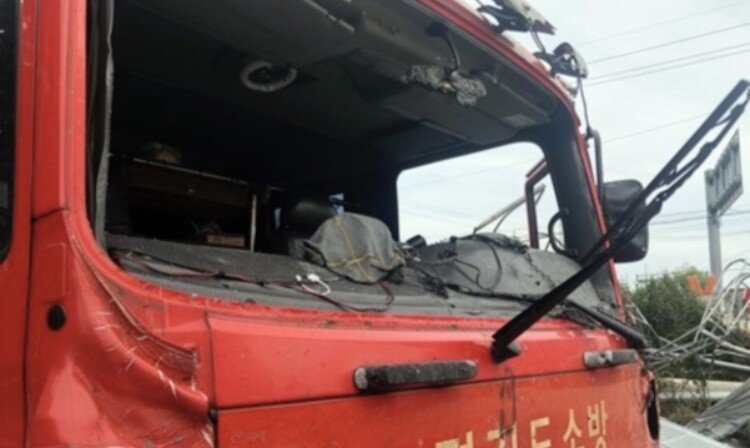 안성 화재현장 출동했던 소방차