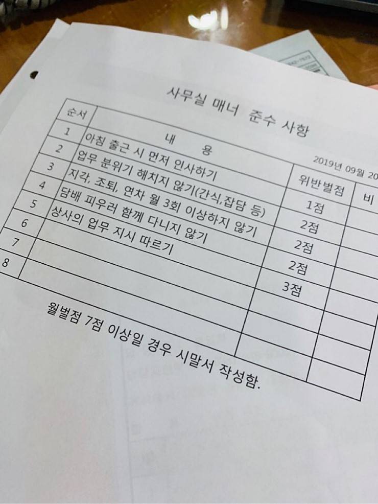 중소기업 준수사항
