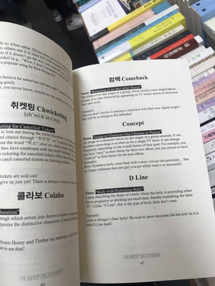 뉴욕에서 파는 케이팝 용어사전