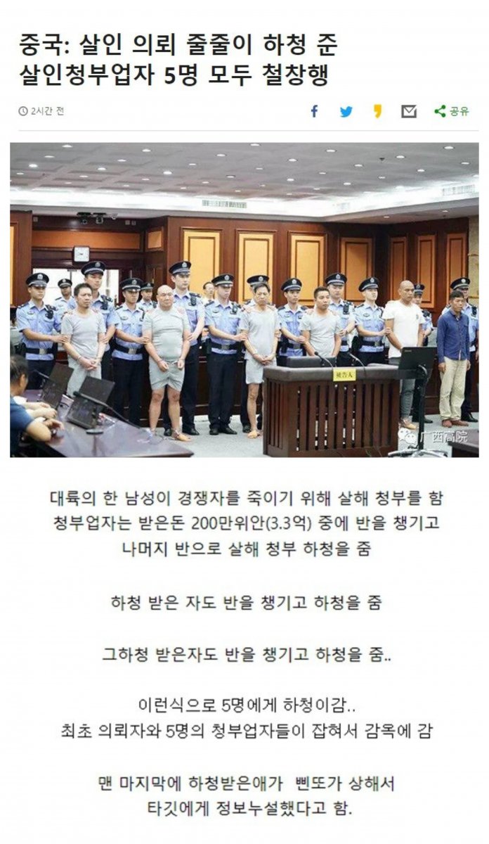 중국 살해 청부