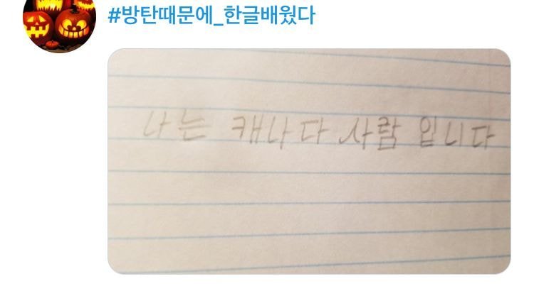방탄 때문에 한글 배웠다