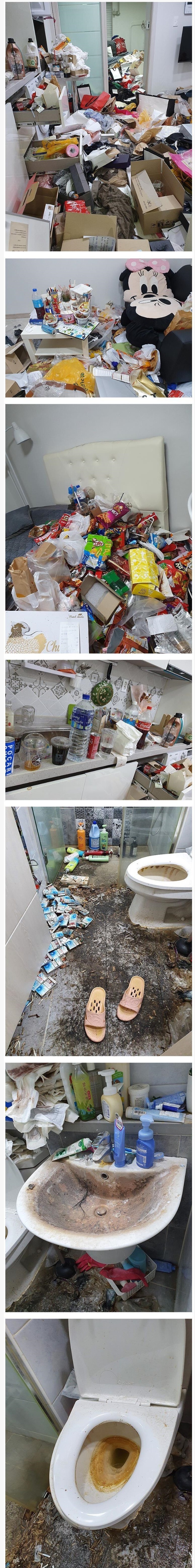 여자들 살던 오피스텔 청소비만 100만원 ㄷㄷㄷ