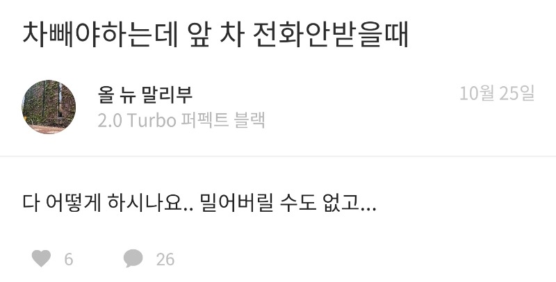 상남자식 이중주차 퇴치법