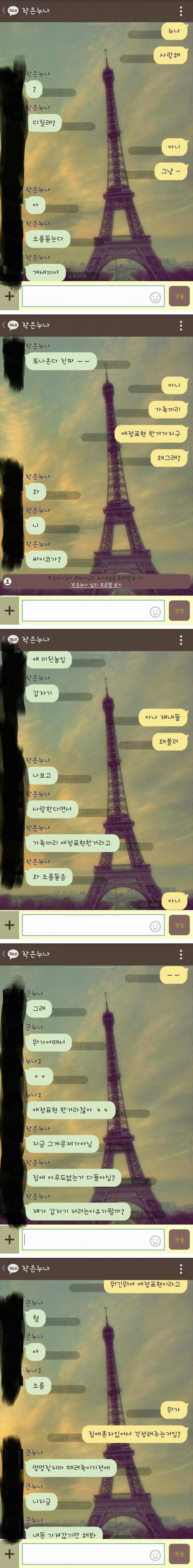 친누나에게 사랑한다고 말해보았다