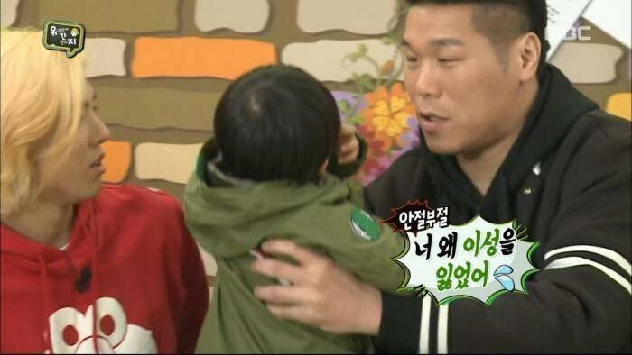 아이를 훈계하는 서장훈