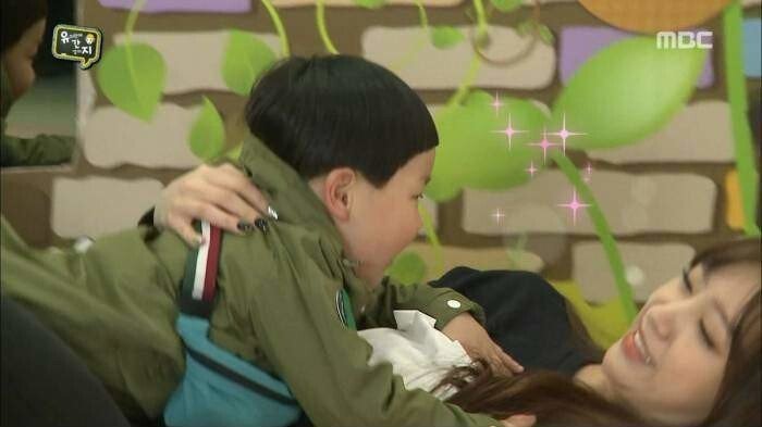 아이를 훈계하는 서장훈